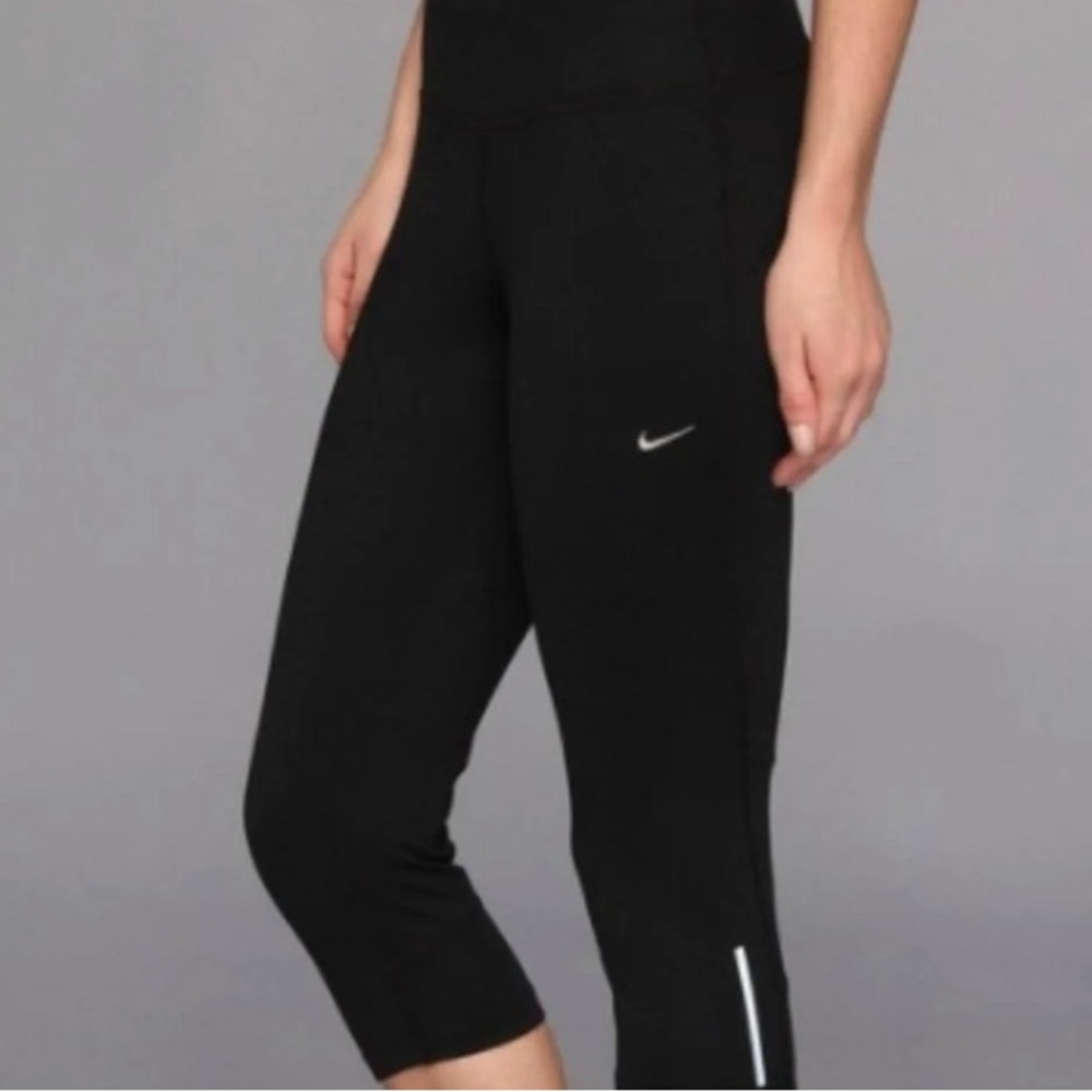 Ladies NIKE Dry Fit “Just Do It” Black Capri Yoga,Run, Sz:Small Best Price GUC
